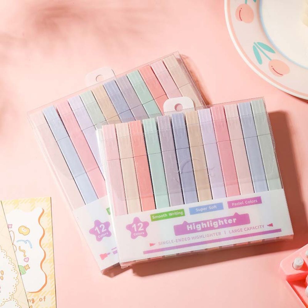 양방향 형광펜 펜 고정 용품 형광 파스텔 형광펜 Kaw - Pastel Highlighter Set Double Ended 리뷰 및 가격