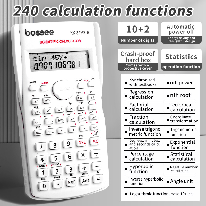 과학용 계산기, 240가지 기능, 12자리 숫자 표시, - Scientific Calculator For Secondary School 리뷰 및 가격