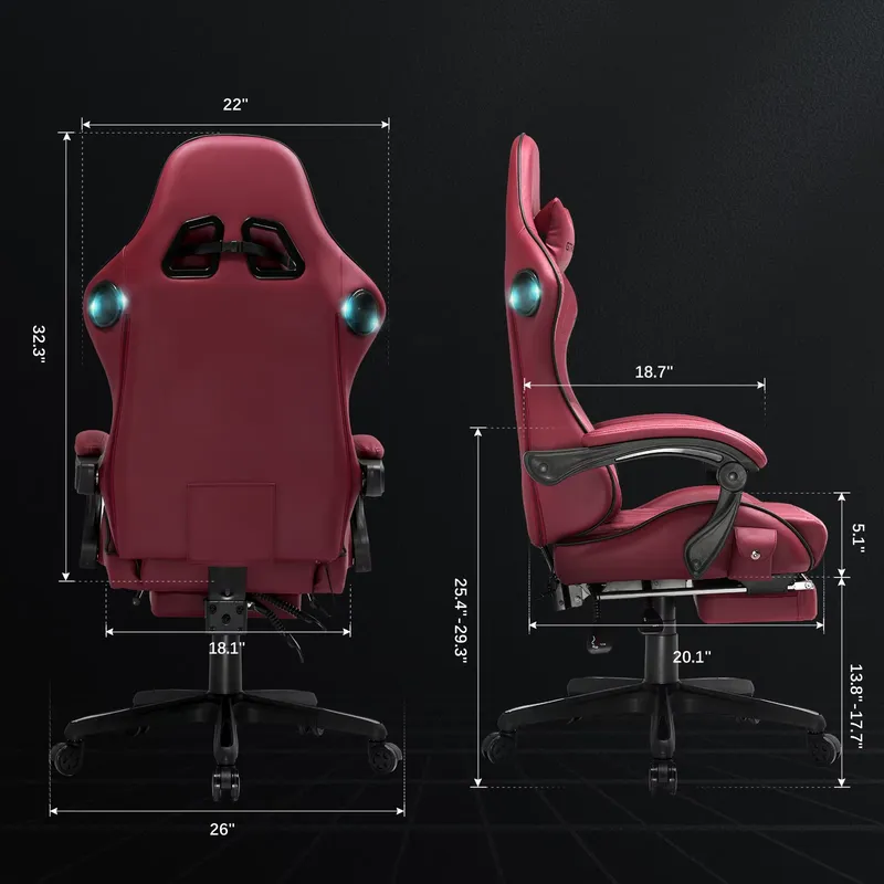 GTPLAYER 게이밍 의자(스피커 내장), 인체공학적 - Office Furniture 리뷰 및 가격