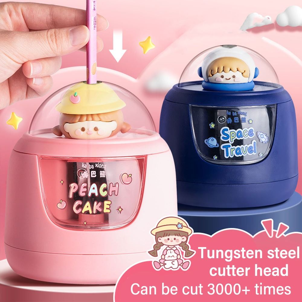 귀여운 만화 배터리 충전 전기 연필 깎이 스위치 자동  - Electric Pencil Sharpener Usb 리뷰 및 가격